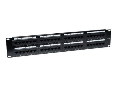 Intellinet Patch Panel, Cat5e, UTP, 48-Port, 2U, Black - Koblingspanel - CAT 5e - UTP - RJ-45 - svart - 2U - 19"
