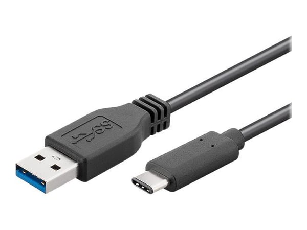 goobay - USB-kabel - USB-type A (hann) til USB-C (hann) - USB 3.1 - 1 m - svart