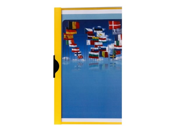 DURABLE DURACLIP 60 - Klipsfil - for A4 - kapasitet: 60 ark - gul med transparent frontperm
