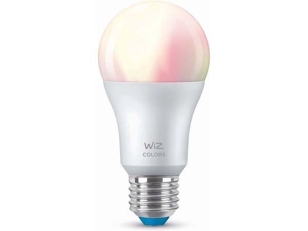 WiZ Colors - LED-lyspære - form: A60 - mattslipt finish - E27 - 8.5 W (ekvivalent 60 W) - klasse F - RGB-lys - 2200-6500 K