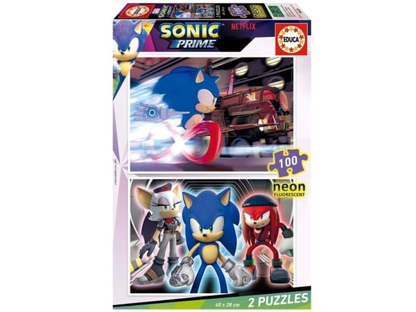 Educa 2x100 Sonic Prime Neon