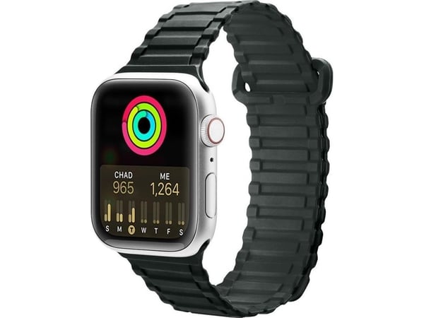 Dux Ducis-rem (Armor Version) til Apple Watch Ultra, SE, 9, 8, 7, 6, 5, 4, 3, 2, 1 (49/45/44/42 mm) silikon magnetreim armbånd grønn