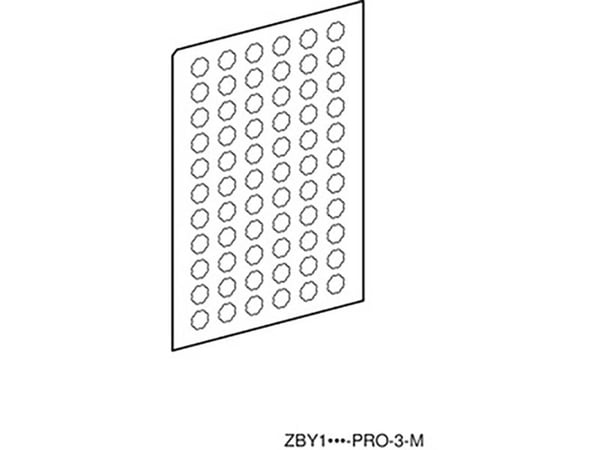 Schneider Electric ZBY1101, Gjennomsiktig, Sirkel, 66 stykker, 10 ark, 17 g, 660 stykker