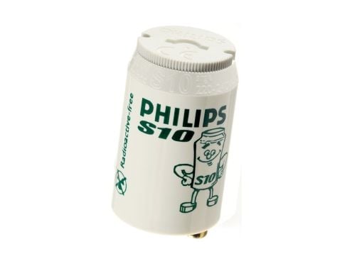 Philips S10 4-65W SIN 220-240V WH, Lampun käynnistin, valkoinen, 1 kpl, 65 W, 220 - 240 V, 21,5 mm