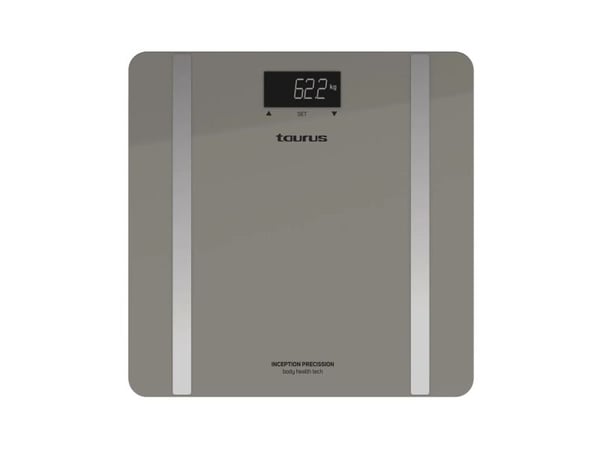 Taurus Inception Precission, elektroninen henkilövaaka, 180 kg, 100 g, harmaa, 3 kg, kg, lb