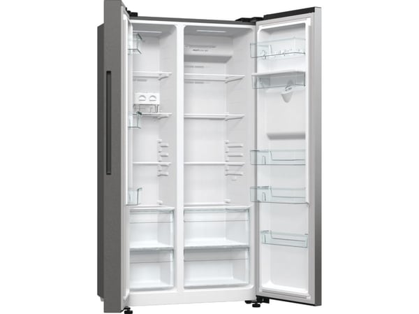 Gorenje NRR9185EAXLWD, vapaasti seisova, amerikkalainen ovi, harmaa, LED, kosketusnäyttö, LED