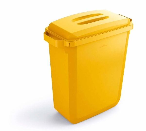 Säiliö 60ltr L59xW28.2xH60cm elintarvikekäyttöön tarkoitettu muovi keltainen,1 kpl