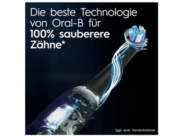 Oral-B iO iO10, Voksen, Roterende Tannbørste, Daglig stell, Gum omsorg, Intense, Sensitiv / Myk, Super sensitive, Tongue care, Whitening, Sort, Cos...