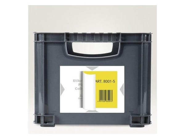 Avery 8001-5, Lysegrå, Hvit, Selvklebende skriveretikett, A4, Polyester, Polypropylen (PP), Gloss, Rektangel