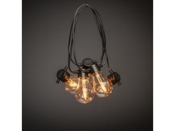 Konstsmide 2341-800SP Aurinkovalaisinketju Ulkoinen Akkukäyttöinen Lampujen lukumäärä 10 LED (RGB) Amber Valaistu Pituus: 4,5 m Valon väri säädettä...