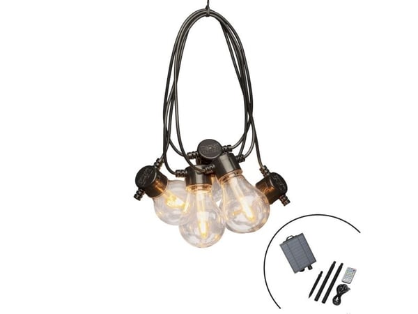 Konstsmide 2341-800SP Aurinkovalaisinketju Ulkoinen Akkukäyttöinen Lampujen lukumäärä 10 LED (RGB) Amber Valaistu Pituus: 4,5 m Valon väri säädettä...