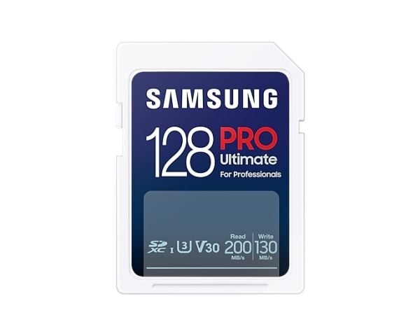 Samsung PRO Ultimate MB-SY128SB - Flashminnekort - 128 GB - Video Class V30 / UHS-I U3 - SDXC UHS-I - hvit