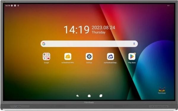 Viewsonic IFP7552-2F, 190,5 cm (75"), 1209,6 x 680,4 mm, 350 cd/m², 1,07 milliarder farger, 3840 x 2160 piksler, 4K Ultra HD