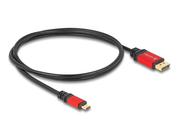 DeLOCK 80092, 1 m, USB Type-C, DisplayPort, Uros, Uros, Suora
