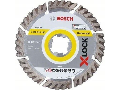 Bosch X-LOCK diamantskæreskive universal, 125 x 22,23 mm