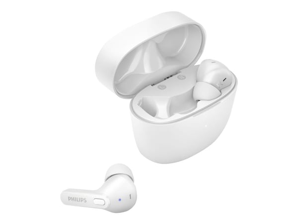 Philips TAT2206WT - True wireless-hodetelefoner med mikrofon - i øret - Bluetooth - hvit