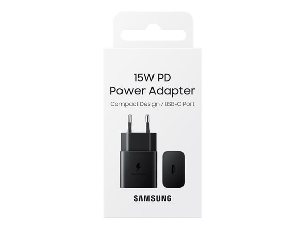 Samsung EP-T1510 - Strømadapter - 15 watt - 2 A - PD (USB-C) - svart