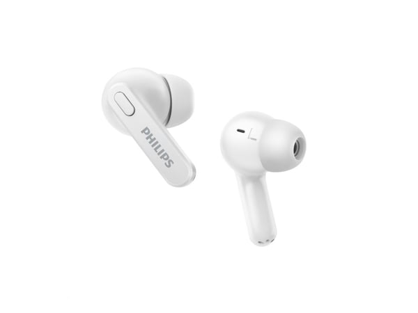 Philips TAT2206WT - True wireless-hodetelefoner med mikrofon - i øret - Bluetooth - hvit