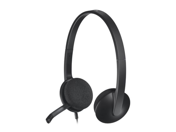 Logitech USB Headset H340 - Headset - på øret - kabling - USB