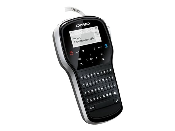 DYMO LabelManager ™ 280 QWERTY, QWERTY, D1, Lämpösiirto, 180 x 180 DPI, 15 mm/s, musta, Hopea