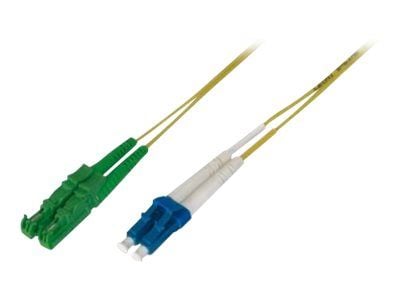 DIGITUS Professional - Koblingskabel - E2000/APC-enkeltmodus (hann) til LC/PC-enkeltmodus (hann) - 3 m - fiberoptisk - dupleks - 9 / 125 micron - O...