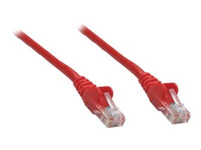 Intellinet Network Patch Cable, Cat5e, 5m, Red, CCA, U/UTP, PVC, RJ45, Gold Plated Contacts, Snagless, Booted, Lifetime Warranty, Polybag - Kobling...