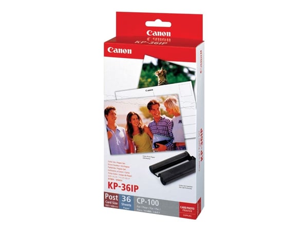 Canon KP-36IP - 100 x 148 mm skriverpatron / papirsett - for Canon SELPHY CP1000, CP1200, CP1300, CP1500, CP530, CP790, CP800, CP820, CP900, CP910