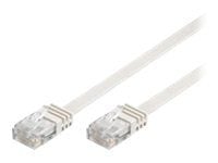 wentronic goobay - Nätverkskabel - RJ-45 (hane) till RJ-45 (hane) - 50 cm - UTP - CAT 5e - formpressad, platt - vit