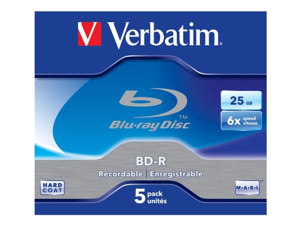 Verbatim - 5 x BD-R - 25 GB 6x - CD-eske