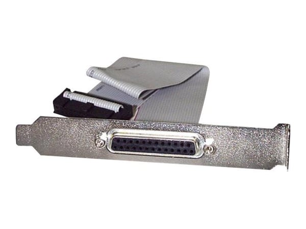 StarTech 16in DB25 Parallel Female to IDC 25 Pin Header Slot Plate (PLATE25F16) - Parallellpanel - DB-25 (hunn) til 26 pin IDC (hunn) - 40.64 cm - grå