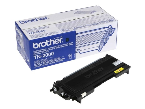 Brother TN2000 - Svart - original - tonerpatron - for Brother DCP-7010, DCP-7010L, DCP-7025, MFC-7225n, MFC-7420, MFC-7820N; FAX-2820, 2825
