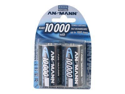 ANSMANN - Akku 2 x D - NiMH - (ladattava) - 10000 mAh