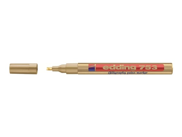 edding 753 calligraphy paint - Markør - permanent - gull - fargeblekk - 1-2.5 mm