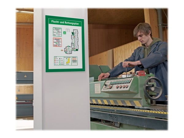 DURABLE DURAFRAME - Dokumentholder - overflatemontert - for A4 - dobbeltsidet - grønn (en pakke 2)
