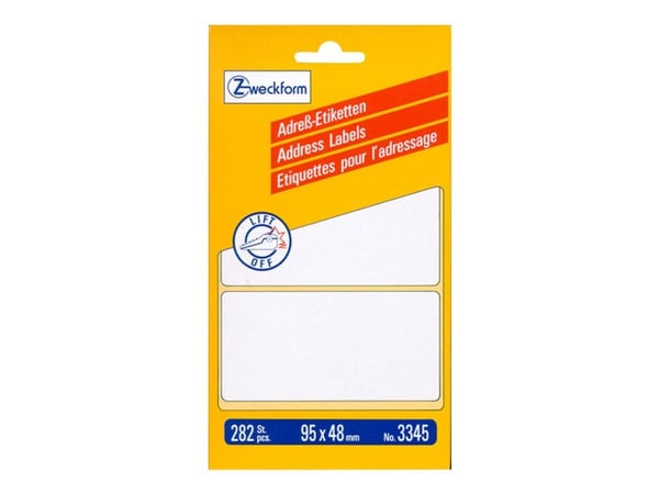 Avery Zweckform - 95 x 48 mm 282 etikett (er) adresslappar