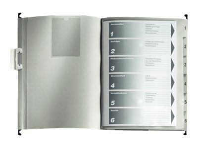 Leitz - Hängfil - 6 delar - förtryckt: 1-6 - V-Base - för A4 (210 x 297 mm) - tabbad - grå