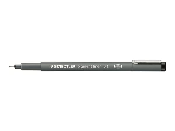 STAEDTLER pigment liner - Fineliner - svart - fargeblekk - 0.1 mm