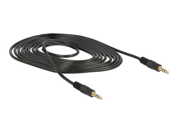 Delock - Lydkabel - mini-phone stereo 3.5 mm hann til mini-phone stereo 3.5 mm hann - 2 m - svart