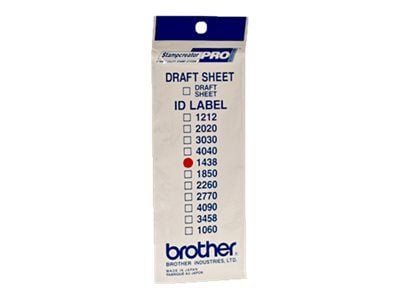 Brother ID1438 - 14 x 38 mm 12 etikett(er) stempel-ID-etiketter - for StampCreator PRO SC-2000, PRO SC-2000USB