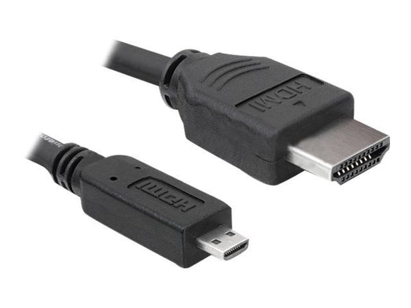 Delock - HDMI med Ethernet-kabel - HDMI til mikro HDMI-kabel - 1 m