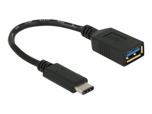 Delock - USB-adapter - USB-type A (hunn) til USB-C (hann) - USB 3.1 - 15 cm - svart