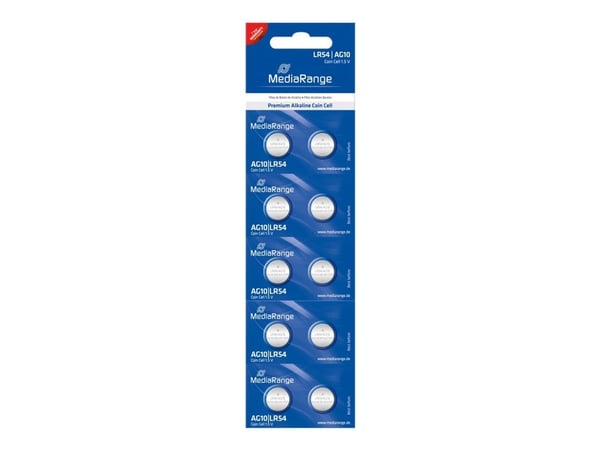 MediaRange MRBAT112, Kertakäyttöinen akku, SR54, Alkali, 1,5 V, 10 kpl, 72 mAh