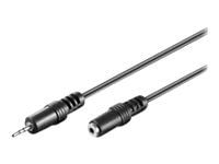 MicroConnect - Lydforlengelseskabel - mikrojakk hann til mikrojakk hunn - 2 m