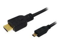 LogiLink High Speed with Ethernet - HDMI-kabel med Ethernet - HDMI hann til 19 pin micro HDMI Type D hann - 2 m
