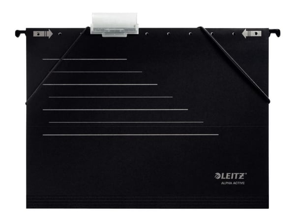 LEITZ ALPHA Active hengemapp, A4, sideåpning, svart - for markedet: D - L - A - CH - 5 stk (1925-30-95)