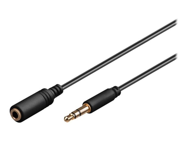 Wentronic Goobay 3,5 mm:n jack-jatkojohto, musta, 0,5 m - jack 3,5 mm uros (3-nastainen, stereo) > jack 3,5 mm naaras (3-nastainen, stereo) (97111) Wentronic Goobay 3,5 mm:n jack-jatkojohto, musta, 0,5 m - jack 3,5 mm uros (3-nastainen, stereo) > jack 3,5 mm naaras (3-nastainen, stereo) (97111)