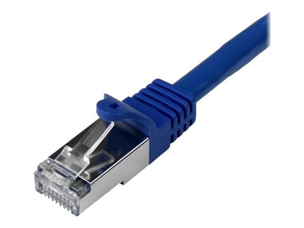 Startech 50cm CAT6 Ethernet Cable, 10 Gigabit Shielded Snagless RJ45 100W PoE Patch Cord, CAT 6 10GbE SFTP Network Cable w/Strain Relief, Blue, Wir...