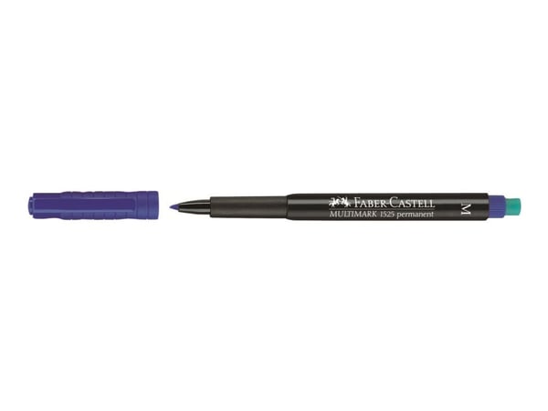 Faber-Castell MULTIMARK 1525 - Markør - permanent - blå - 1 mm - medium - med viskelær