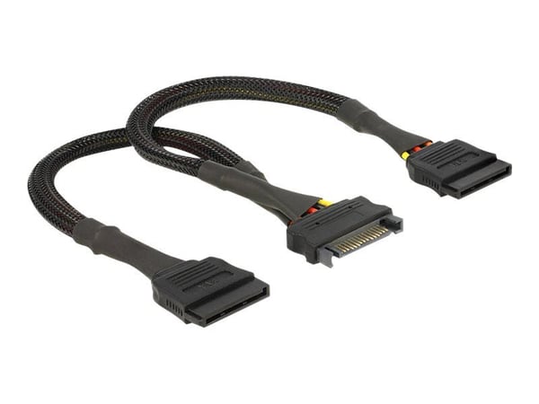 Delock - Strømkabel - SATA-strøm (hann) til SATA-strøm (hunn) - 25 cm
