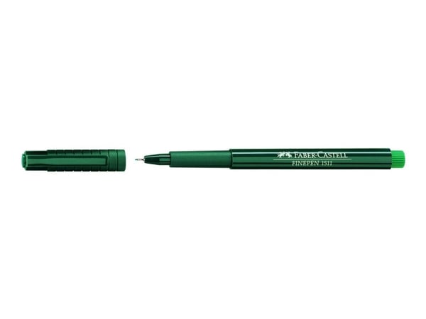 Faber-Castell FINEPEN 1511 - Fineliner - grønn - vannbasert blekk - 0.4 mm